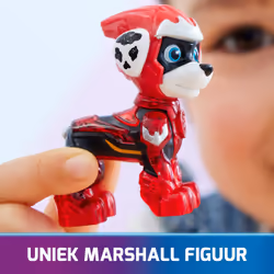 PAW Patrol - La Super Patrouille Le Film - Véhicule + Figurine Marcus - Voiture Figurine Pat Patrouille À Collectionner - Sons Lumières - Pat Patrouille Jouet - Voiture pour Enfant 3 Ans et +