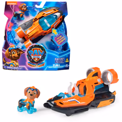 PAW Patrol - La Super Patrouille Le Film - Véhicule + Figurine Zuma - Voiture Figurine Pat Patrouille À Collectionner - Sons  ...