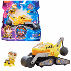 PAW Patrol - La Super Patrouille Le Film - Véhicule + Figurine Ruben - Voiture Figurine Pat Patrouille À Collectionner - Sons ...