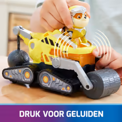 PAW Patrol - La Super Patrouille Le Film - Véhicule + Figurine Ruben - Voiture Figurine Pat Patrouille À Collectionner - Sons Lumières - Pat Patrouille Jouet - Voiture pour Enfant 3 Ans et +
