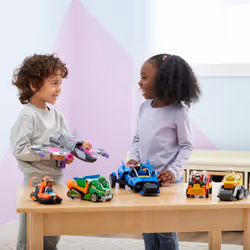 PAW Patrol : La Super Patrouille le film, Voiture avec figurine articulée Chase Super-Chiots, sons et lumières, jouets pour filles et garçons camion partir de 3 ans