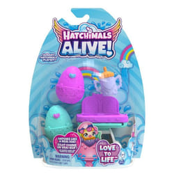 Hatchimals ALIVE - Pack de 2 + Chaise Haute - 2 Oeufs, 2 Figurines À Collectionner, 1 Chaise Haute Et 3 Accessoires - A Faire Eclore Avec De L'Eau - Thème Bébé - Jouet Enfant 3 Ans et +