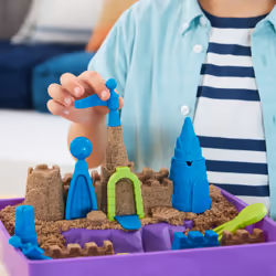 Kinetic Sand , coffret Château de luxe avec 1,13 kg de sable de plage, moules et outils, jouets sensoriels pour les enfants à partir de 5 ans
