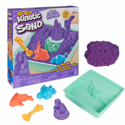 Kinetic Sand SABLE MAGIQUE - COFFRET CHÂTEAU BAC À SABLE 454 G + 4 ACCESSOIRES - Sculptez à l'Infini ce Sable à Modeler comme de la Pâte à Modeler - Jouet Enfant 3 Ans et + - Coloris Modèle Aléatoire - Vue supplémentaire 2