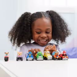 PAW Patrol PAT PATROUILLE LA SUPER PATROUILLE LE FILM - Pack de 7 Racers Pup Squad La Pat Patrouille The Mighty Movie - Voiture Figurine À Collectionner - Pat Patrouille - - Jouet Enfant 3 Ans et +