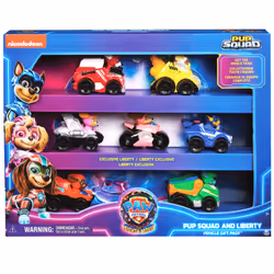 PAW Patrol PAT PATROUILLE LA SUPER PATROUILLE LE FILM - Pack de 7 Racers Pup Squad La Pat Patrouille The Mighty Movie - Voiture Figurine À Collectionner - Pat Patrouille - - Jouet Enfant 3 Ans et + - Vue supplémentaire 9