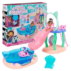 Gabby's Dollhouse Gabby et la Maison Magique - - Piscine de Gabby - 2 Figurines Et Accessoires - Queues de Sirène Qui Changent de Couleur - Jouet Gabby Et La Maison Magique - Jouet Enfant 3 Ans et +