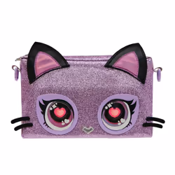 Purse Pets - SAC POCHETTE CHATON - Sac pour Enfant Chat Format Sac À Main - Animal Animé Chaton Aux Yeux Qui Changent De Couleurs - À L'Epaule Ou Au Poignet - Effets Lumineux - Jouet Enfant 4 Ans Et +