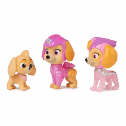 PAW Patrol : La Super Patrouille le film, Stella Super-Chiots, Coffret cadeau avec 3 figurines exclusives, jouets pour filles et garçons à partir de 3 ans