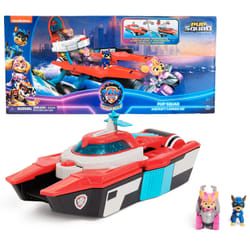 PAW Patrol - La Super Patrouille Le Film - Quartier Général Marine Pup Squad Pat Patrouille - Stella Chase Figurine Pat Patrouille À Collectionner - Pat Patrouille Jouet Voiture pour Enfant 3 Ans et +