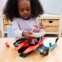 PAW Patrol - La Super Patrouille Le Film - Quartier Général Marine Pup Squad Pat Patrouille - Stella Chase Figurine Pat Patrouille À Collectionner - Pat Patrouille Jouet Voiture pour Enfant 3 Ans et +