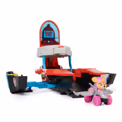 PAW Patrol - La Super Patrouille Le Film - Quartier Général Marine Pup Squad Pat Patrouille - Stella Chase Figurine Pat Patrouille À Collectionner - Pat Patrouille Jouet Voiture pour Enfant 3 Ans et +