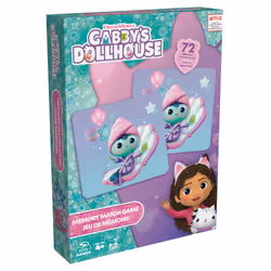 Gabby's Dollhouse MEMO 72 CARTES Gabby et la Maison Magique, Jeu de cartes, Mémoire, 4 an(s)