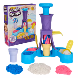 Kinetic Sand Soft Serve Station, Sable cinétique pour enfants, 5 an(s), Multicolore