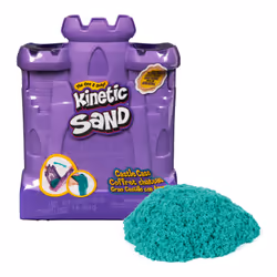 Kinetic Sand Castle Case, Sable cinétique pour enfants, 3 an(s), Bleu