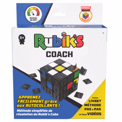 Rubik’s CUBE COACH 3X3 - Jeu Casse-Tête Adulte &amp; Enfant Cube Magique - Puzzle 3x3 Apprentissage - Correspondance Couleurs - Cube Pédagogique Résolution de Problème - Jouet Enfant 8 Ans et +