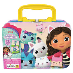 Games Gabby's Dollhouse, Jeu de mémoire dans une mini-boîte en métal, Jeu de mémoire pour filles, Jeu d'apprentissage facile en famille, pour les enfants à partir de 3 ans