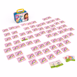 Games Gabby's Dollhouse, Jeu de mémoire dans une mini-boîte en métal, Jeu de mémoire pour filles, Jeu d'apprentissage facile en famille, pour les enfants à partir de 3 ans - Vue supplémentaire 4