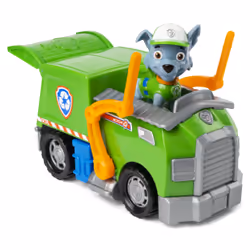 PAW Patrol , Rocky Recycle Truck, Camion avec figurine articulée à collectionner, jouets respectueux de la planète pour les garçons et les filles à partir de 3 ans