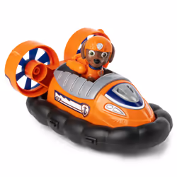 PAW Patrol , Zuma Hovercraft, Véhicule avec figurine articulée à collectionner, jouets respectueux de la planète pour les garçons et les filles à partir de 3 ans