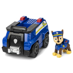 PAW Patrol - Pat Patrouille - VÉHICULE FIGURINE CHASE - Voiture 15 cm Figurine Pat Patrouille À Collectionner - Pat Patrouille Jouet - Jouet Durable Plastique Recyclé - Voiture pour Enfant 3 Ans et +