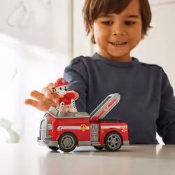 PAW Patrol - Pat Patrouille - VÉHICULE FIGURINE MARCUS- Voiture 15 cm Figurine Pat Patrouille À Collectionner - Pat Patrouille Jouet - Jouet Durable Plastique Recyclé - Voiture pour Enfant 3 Ans et +