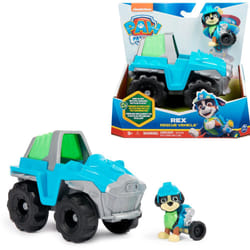 PAW Patrol - Pat Patrouille - VÉHICULE FIGURINE REX - Voiture 15 cm Figurine Pat Patrouille À Collectionner - Pat Patrouille Jouet - Jouet Durable Plastique Recyclé - Voiture pour Enfant 3 Ans et +
