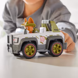 PAW Patrol - Pat Patrouille - VÉHICULE FIGURINE TRACKER- Voiture 15 cm Figurine Pat Patrouille À Collectionner - Pat Patrouille Jouet - Jouet Durable Plastique Recyclé - Voiture pour Enfant 3 Ans et + - Vue supplémentaire 4