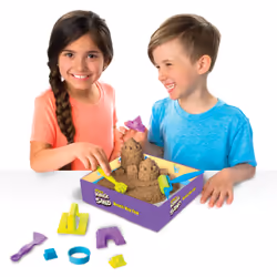 Kinetic Sand Sable Magique - COFFRET PLAGE 340 G DE SABLE + 9 ACCESSOIRES - Créé Différentes Formes Hypnotisantes avec Ce Sable Magique Et Coloré comme avec De La Pâte A Modeler - Jouet Enfant 3 Ans Et + - Loisirs Créatifs
