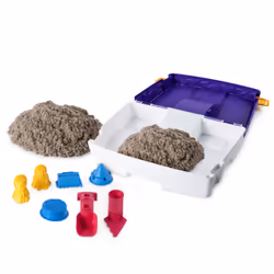 Kinetic Sand SABLE MAGIQUE - Mallette D'activités 907 G - Emporte Ton Sable À Modeler Partout Avec La Malette Repliable & Sculpte Tes Créations Comme De La Pâte À Modeler - Jouet Enfant 3 Ans Et + - Vue supplémentaire 2