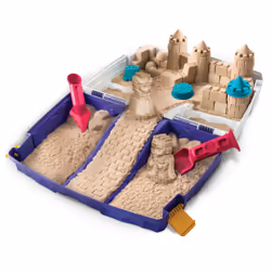 Kinetic Sand SABLE MAGIQUE - Mallette D'activités 907 G - Emporte Ton Sable À Modeler Partout Avec La Malette Repliable & Sculpte Tes Créations Comme De La Pâte À Modeler - Jouet Enfant 3 Ans Et + - Vue supplémentaire 4