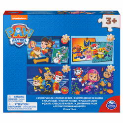 Spin Master Games PUZZLE BOIS 4 MODELES - Paw Patrol, Dessins animés, 4 an(s)