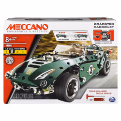 Meccano - CABRIOLET RETRO FRICTION 5 MODÈLES - Coffret Inventions Avec 174 Pièces, 1 Moteur Rétro friction Et 2 Outils - Jeu ...