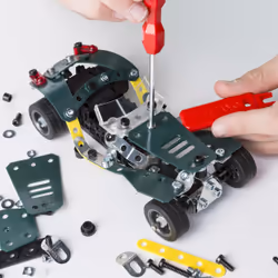Meccano - CABRIOLET RETRO FRICTION 5 MODÈLES - Coffret Inventions Avec 174 Pièces, 1 Moteur Rétro friction Et 2 Outils - Jeu de Construction - 6040176 - Jouet Enfant 8 Ans et +