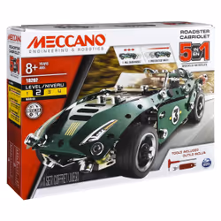 Meccano - CABRIOLET RETRO FRICTION 5 MODÈLES - Coffret Inventions Avec 174 Pièces, 1 Moteur Rétro friction Et 2 Outils - Jeu de Construction - 6040176 - Jouet Enfant 8 Ans et + - Vue supplémentaire 9