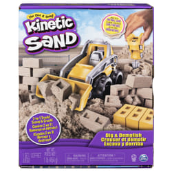 Kinetic Sand SABLE MAGIQUE - CHANTIER CREUSER ET DEMOLIR 454 G + 4 ACCESSOIRES - Créez Différentes Formes Hypnotisantes avec Ce Sable Magique comme De La Pâte A Modeler - Jouet Enfant 3 Ans Et +