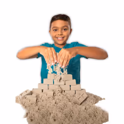 Kinetic Sand SABLE MAGIQUE - CHANTIER CREUSER ET DEMOLIR 454 G + 4 ACCESSOIRES - Créez Différentes Formes Hypnotisantes avec Ce Sable Magique comme De La Pâte A Modeler - Jouet Enfant 3 Ans Et +