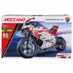 Meccano - DUCATI MOTO GP - Superbe Réplique Moto Ducati GP - Coffret Inventions Avec 350 Pièces Et 2 outils - Jeu de Construc ...