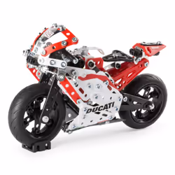 Meccano - DUCATI MOTO GP - Superbe Réplique Moto Ducati GP - Coffret Inventions Avec 350 Pièces Et 2 outils - Jeu de Construction - 6044539 - Jouet Enfant 10 Ans et +