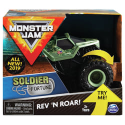 Monster Jam , Monster truck authentique Soldier Fortune Rev 'N Roar à l'échelle 1:43