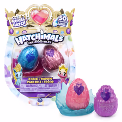 Hatchimals CollEGGtibles, Pack de 2 Famille royale avec un trône et 2 accessoires, pour les enfants à partir de 5 ans, 5 an(s ...