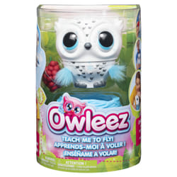 Owleez , Jouet bébé hibou volant interactif avec effets sonores et lumineux (blanc), à partir de 6 ans