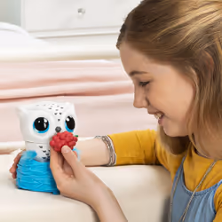 Owleez , Jouet bébé hibou volant interactif avec effets sonores et lumineux (blanc), à partir de 6 ans