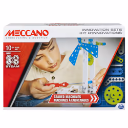 Meccano - KIT D’INVENTIONS - ENGRENAGES - Coffret Inventions Avec Engrenages, 2 Outils et 1 Perforatrice Maker Tool - Jeu de ...