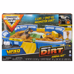 Monster Jam , Coffret Monster Dirt Arena de 60 cm avec 907 g de Monster Dirt et monster truck exclusif en métal moulé à l'éch ...