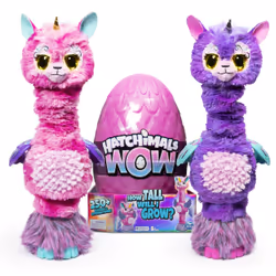 Hatchimals WOW, Hatchimal interactif Llalacorn de 81,30 cm avec œuf à faire éclore plusieurs fois (les styles peuvent varier)