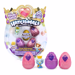 Hatchimals CollEGGtibles, Coffret Famille royale avec 4 et accessoires, pour les enfants à partir de 5 ans, 5 an(s), Garçon/F ...