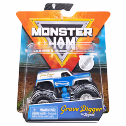 Monster Jam , Monster truck authentique Grave Digger en métal moulé à l'échelle 1:64, série Retro Rebels, Voiture, 3 an(s), P ...