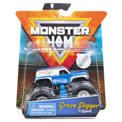 Monster Jam , Monster truck authentique Grave Digger en métal moulé à l'échelle 1:64, série Retro Rebels