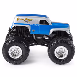 Monster Jam , Monster truck authentique Grave Digger en métal moulé à l'échelle 1:64, série Retro Rebels